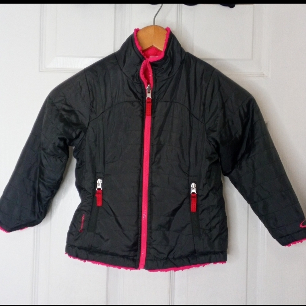 Children's Gray and Pink Reversible Jacket